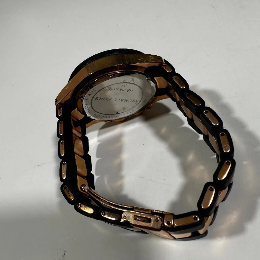 Michael Kors Black‎ & Rose Gold Watch
